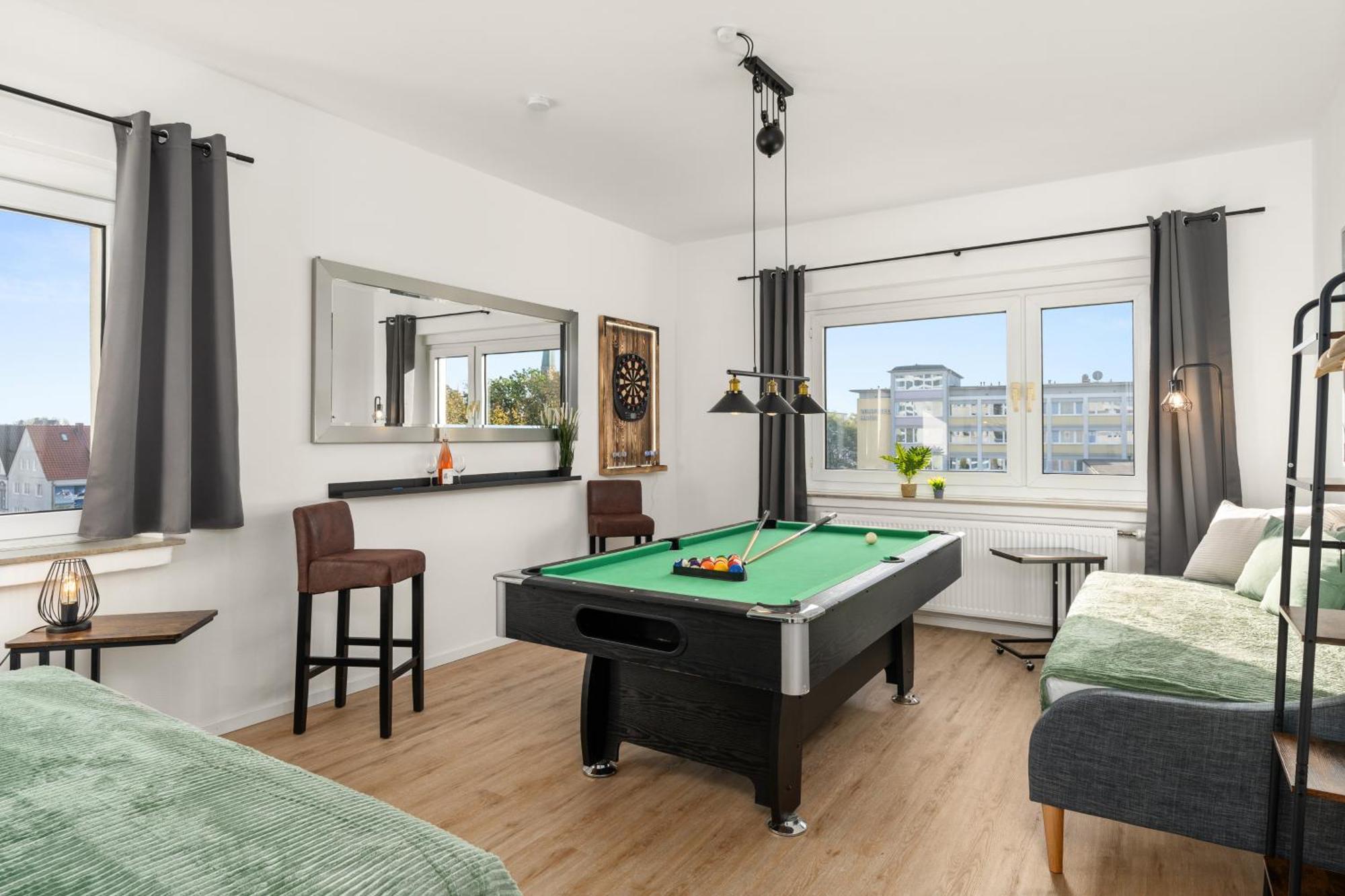 Homely-Apartment Manhattanart, Zentral, Parkplatz, Billard,Ps4, Dart, Balkon Bielefeld Exteriér fotografie
